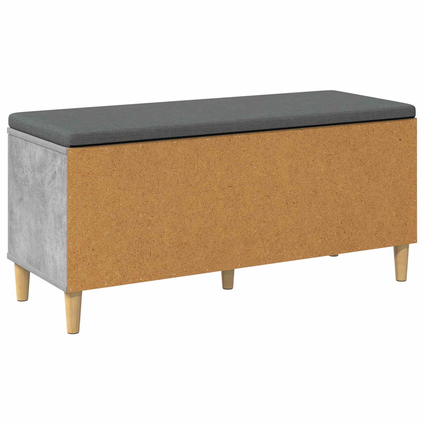 Hallbænk med dør BetonGrå 100 x 38 x 46 cm Kunstigt træ og stof