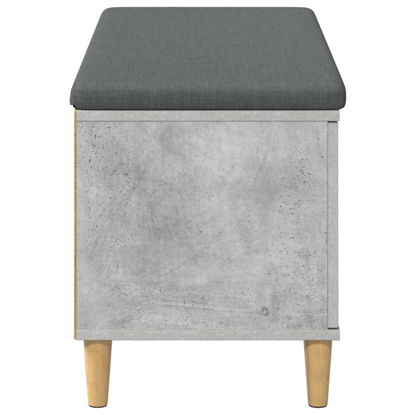 Hallbænk med dør BetonGrå 100 x 38 x 46 cm Kunstigt træ og stof