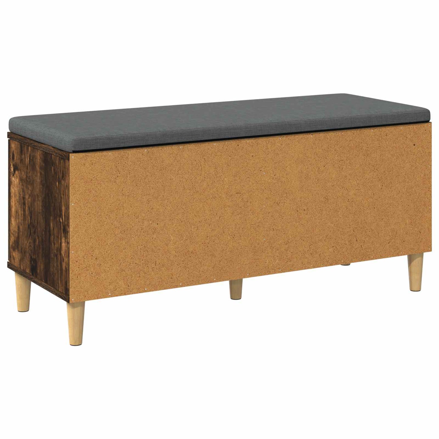 Hallbænk med dør Røget Eg 100 x 38 x 46 cm Kunstigt træ og stof