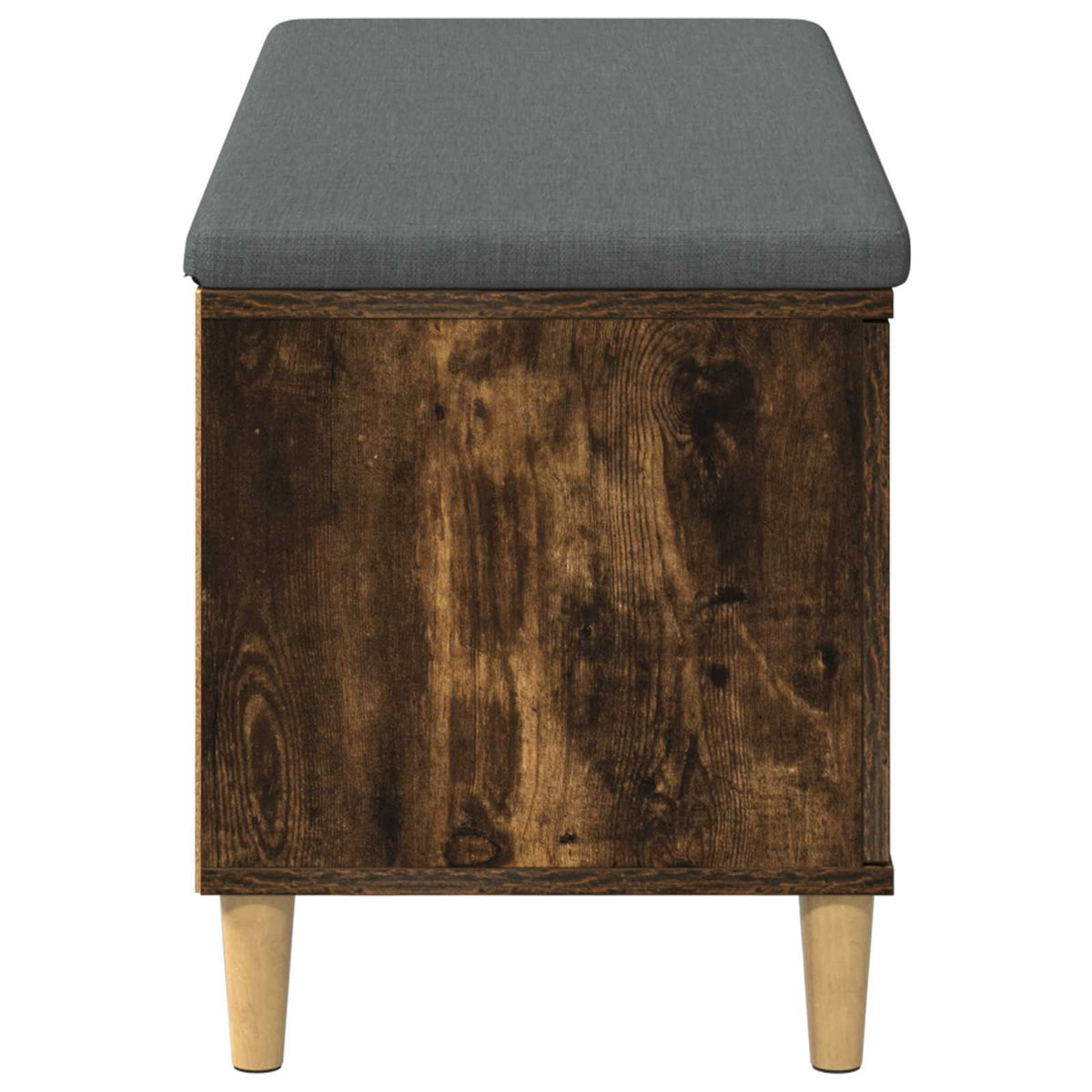 Hallbænk med dør Røget Eg 100 x 38 x 46 cm Kunstigt træ og stof