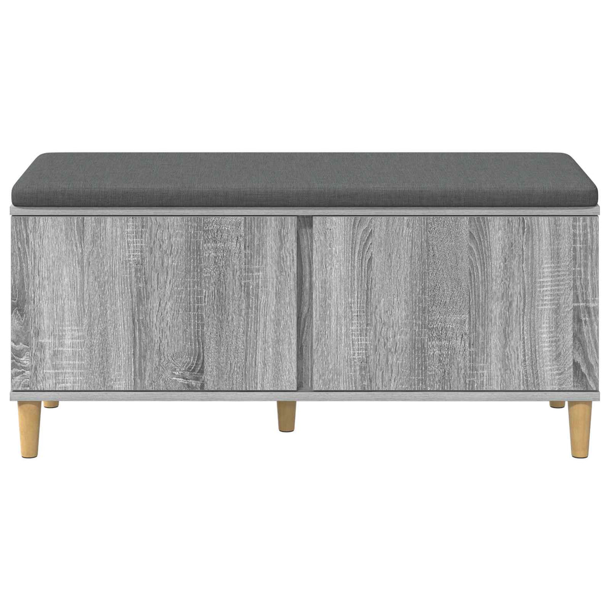 Hallbænk Grå Sonoma 100 x 38 x 46 cm Kunstigt træ og stof