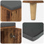 Hallbænk Gammelt træ 100 x 38 x 46 cm Kunstigt træ og stof