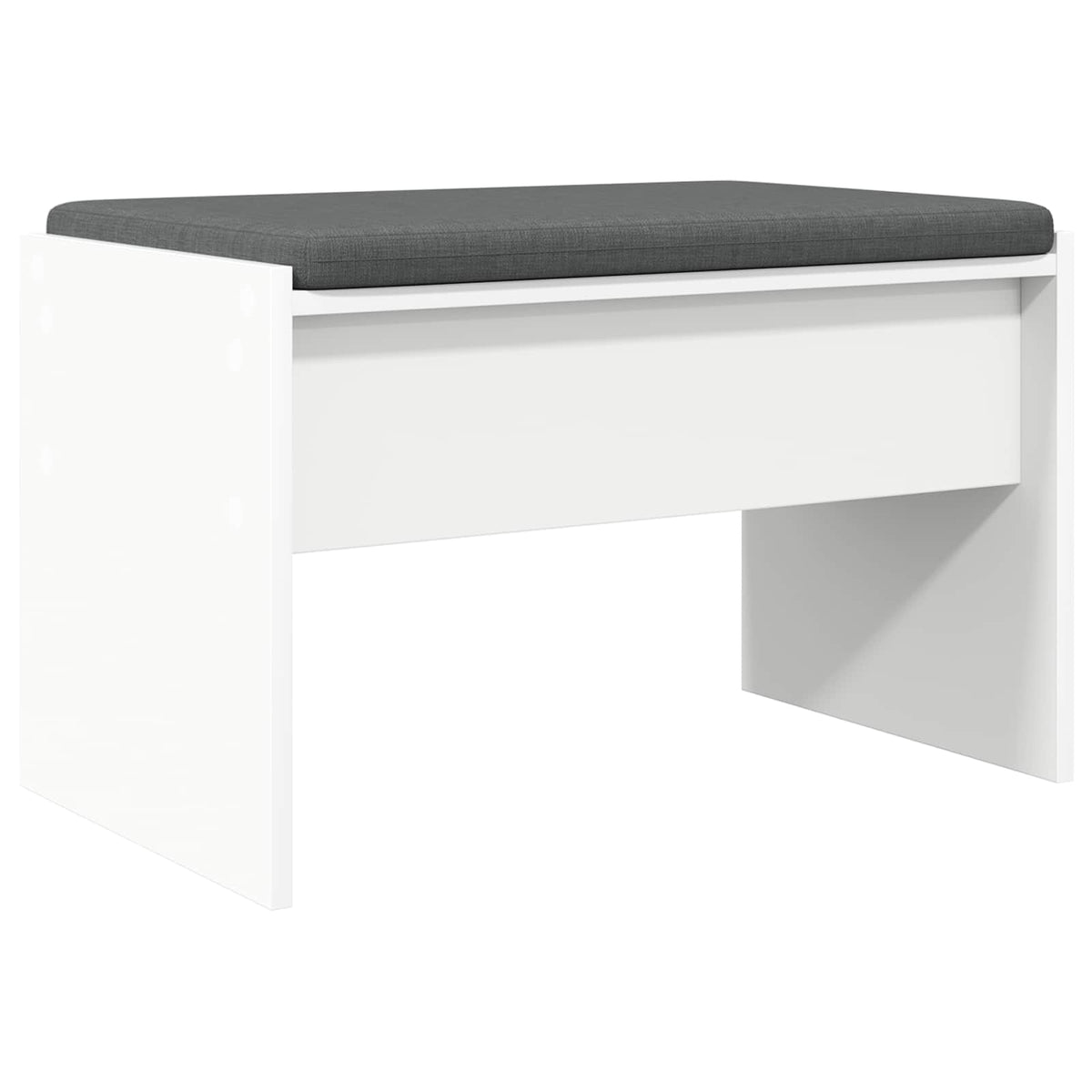 Hallbænk med pude Hvid 63 x 38 x 40 cm