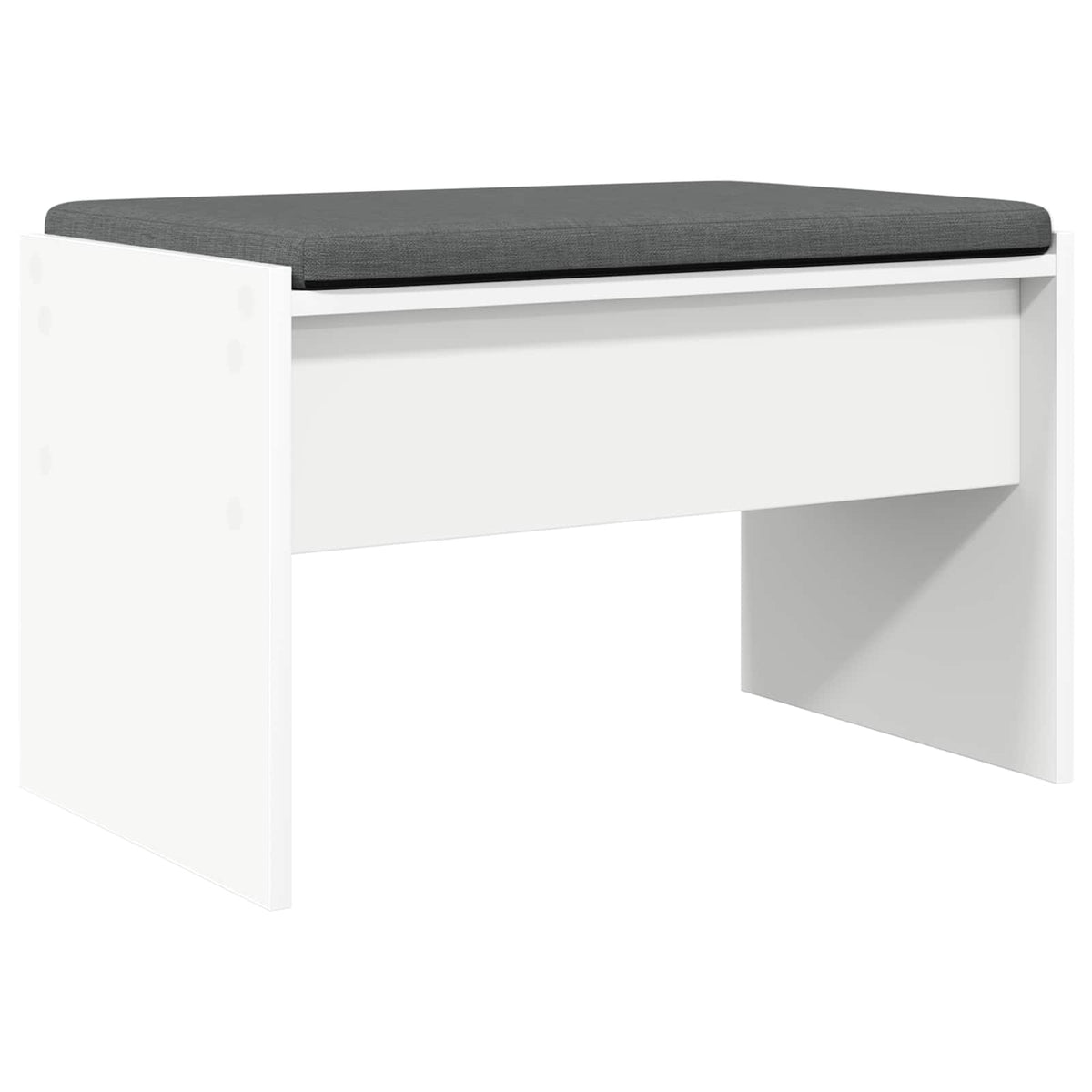 Hallbænk med pude Hvid 63 x 38 x 40 cm