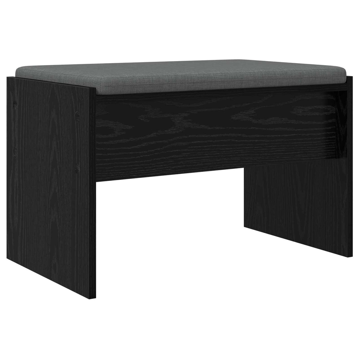 Hallbænk med pude Sort eg 63 x 38 x 40 cm