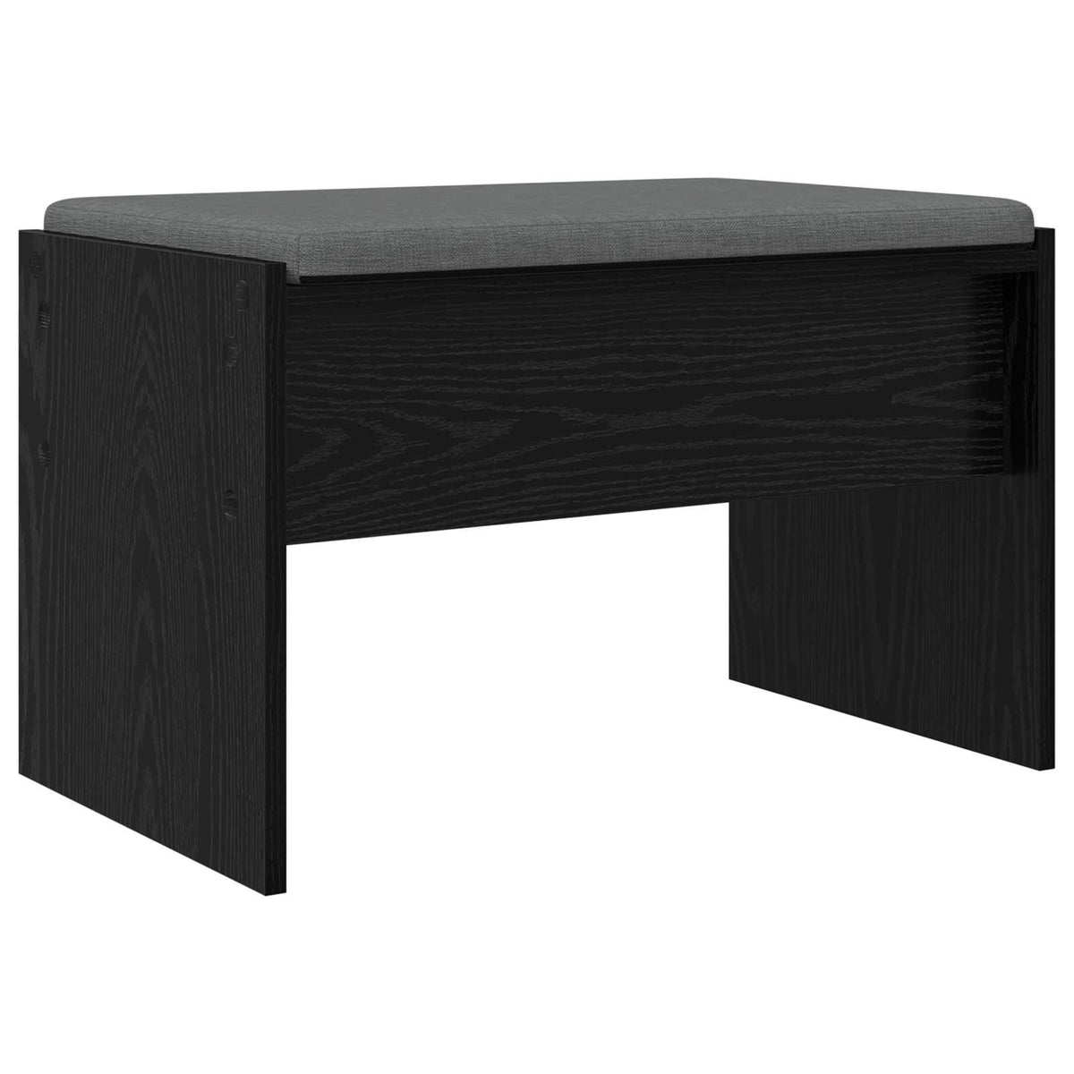 Hallbænk med pude Sort eg 63 x 38 x 40 cm