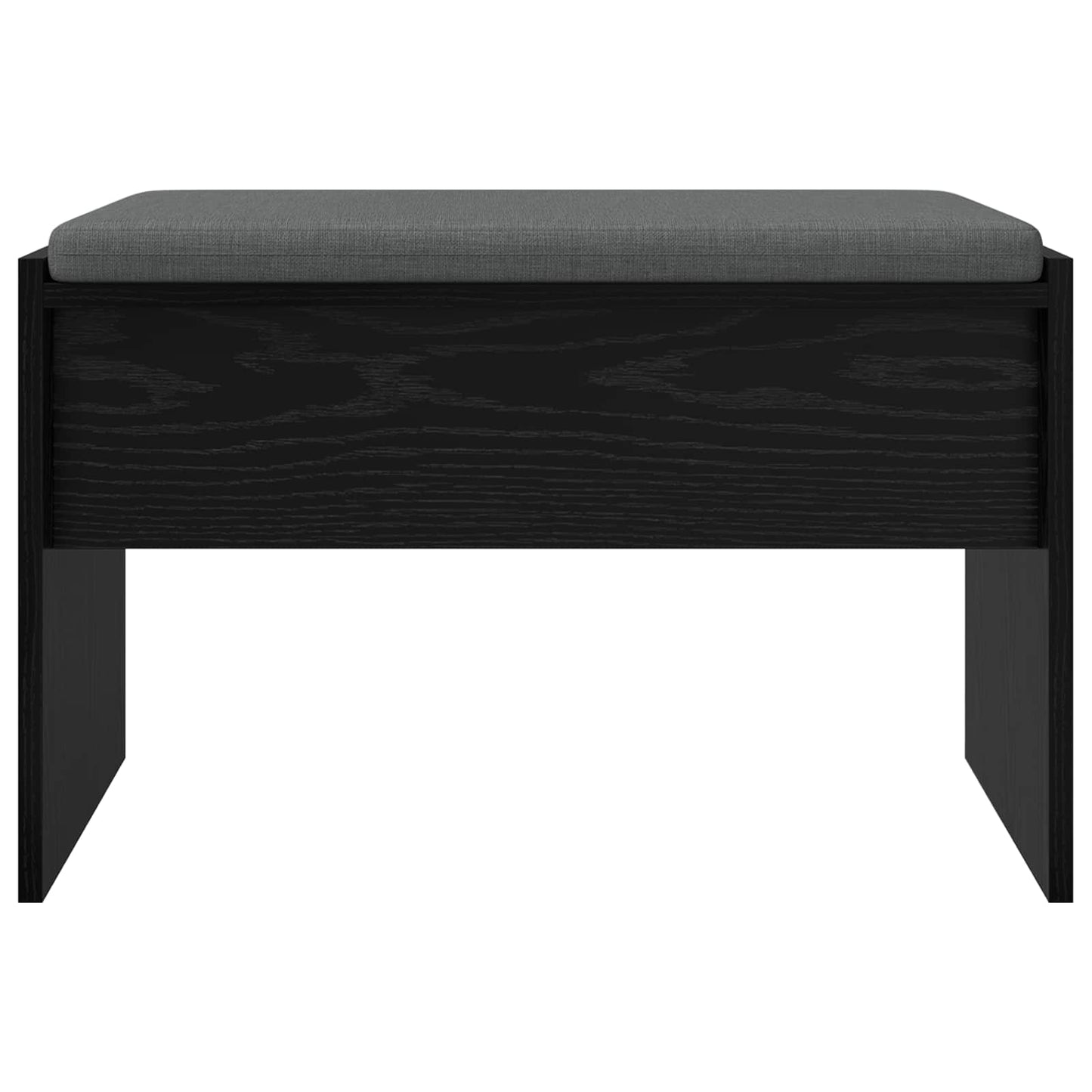 Hallbænk med pude Sort eg 63 x 38 x 40 cm
