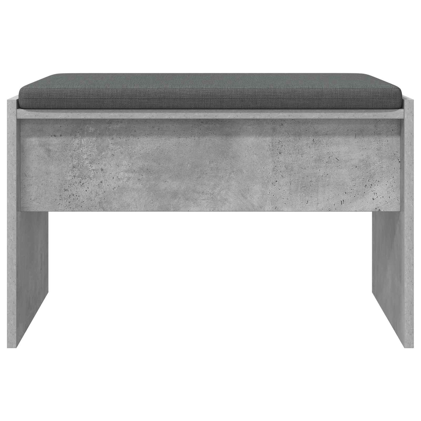 Hallbænk med pude Beton Grå 63 x 38 x 40 cm