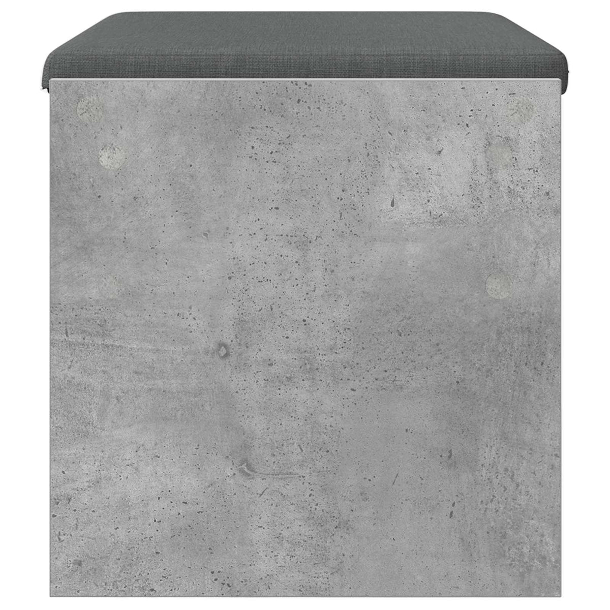 Hallbænk med pude Beton Grå 63 x 38 x 40 cm