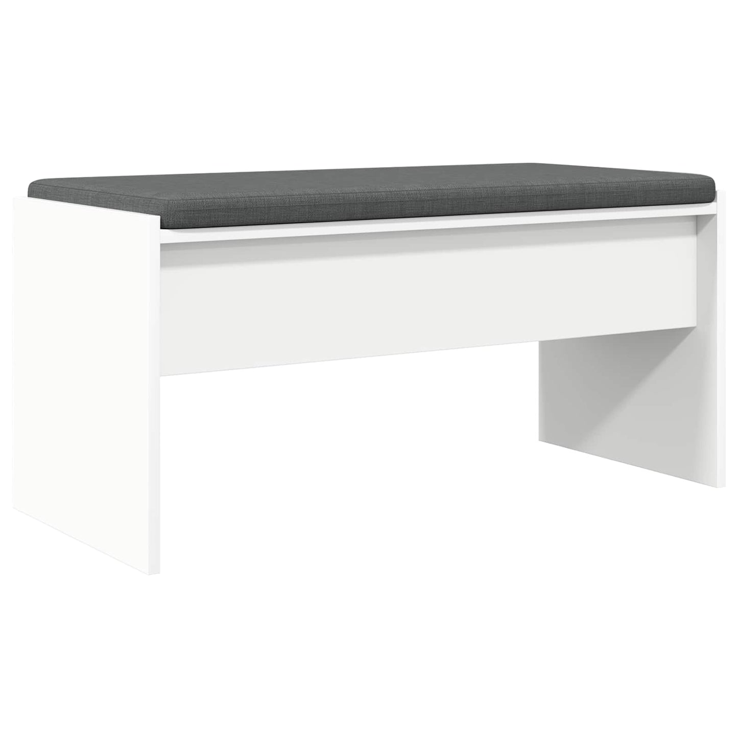 Hallbænk med pude Hvid 83 x 38 x 40 cm