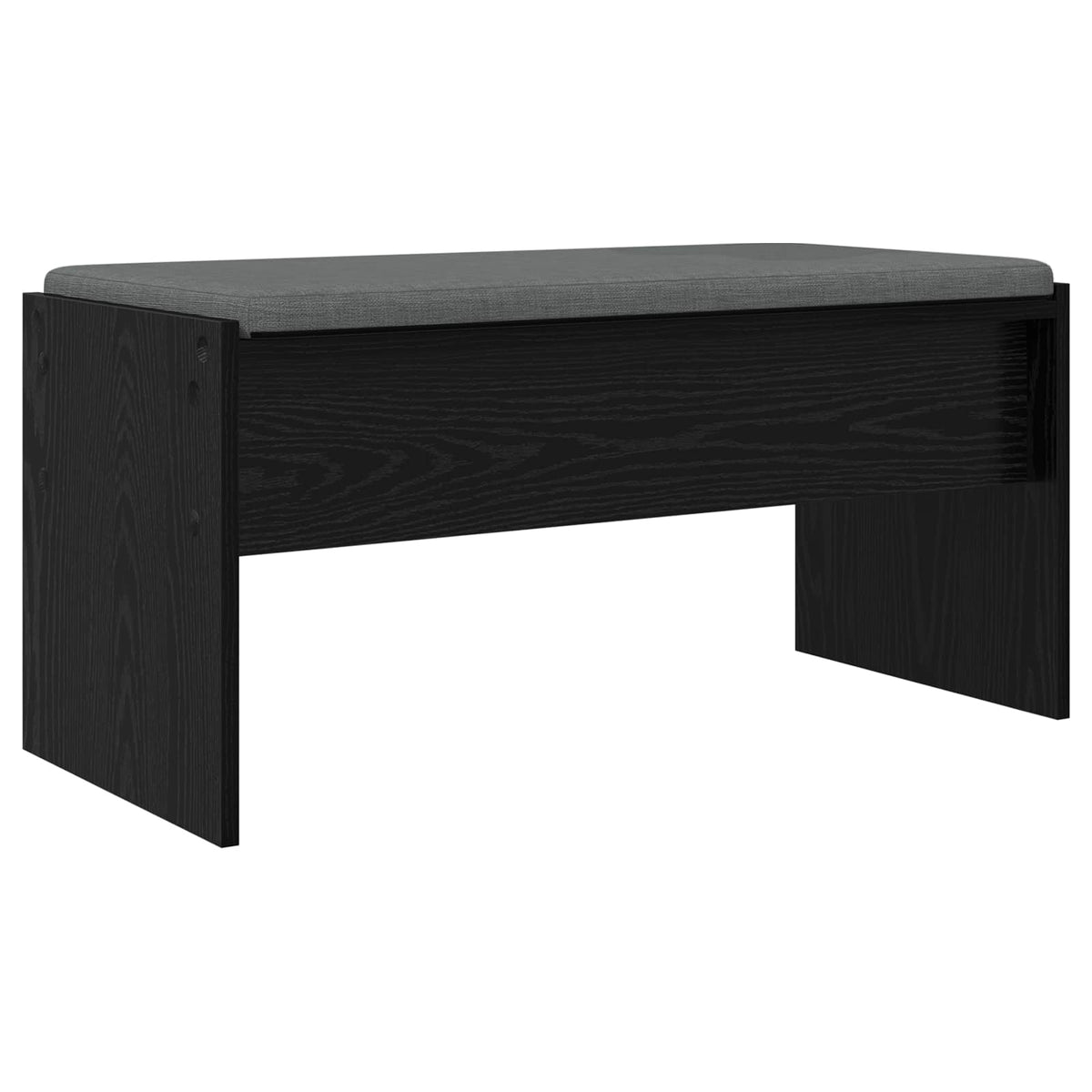 Hallbænk med pude Sort eg 83 x 38 x 40 cm