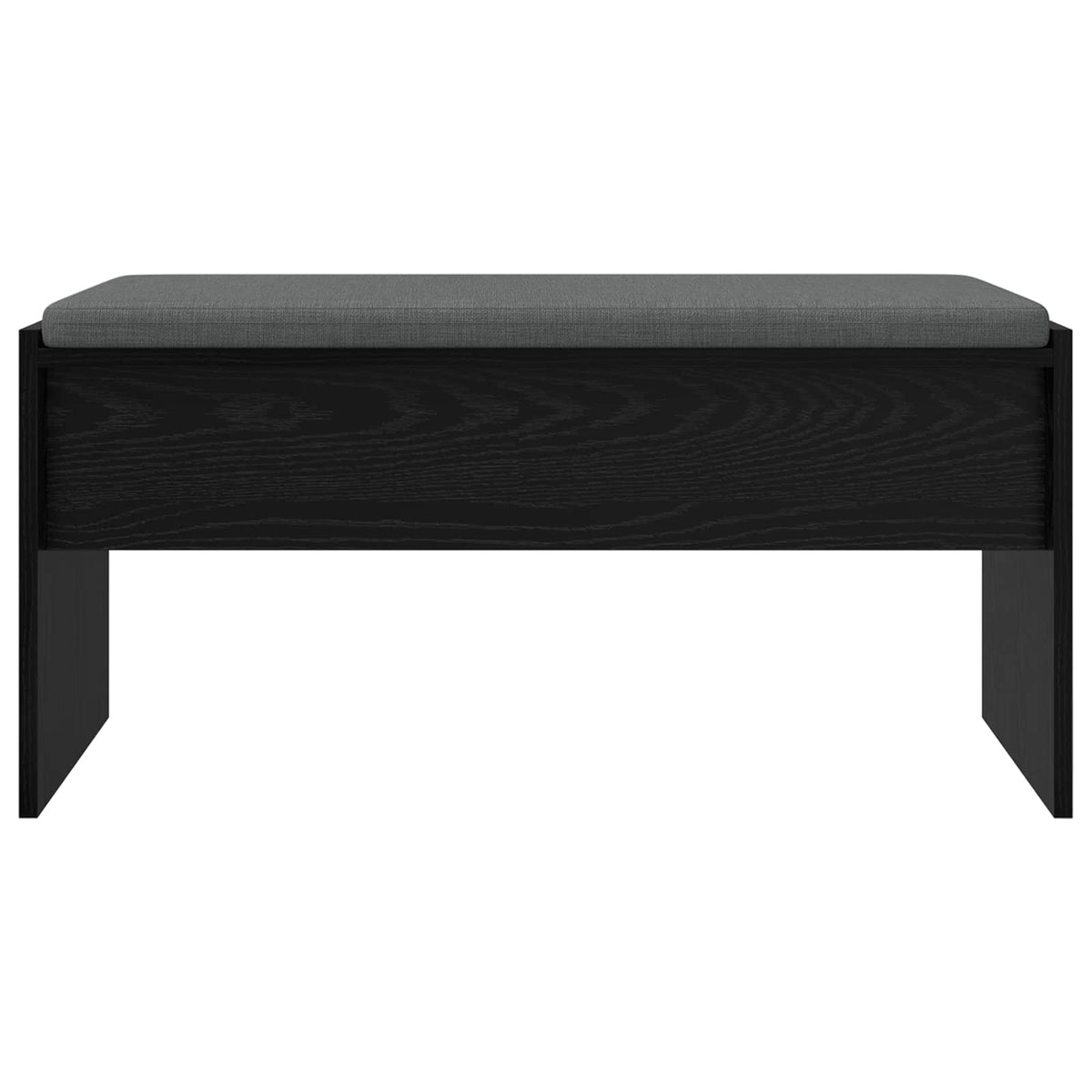 Hallbænk med pude Sort eg 83 x 38 x 40 cm