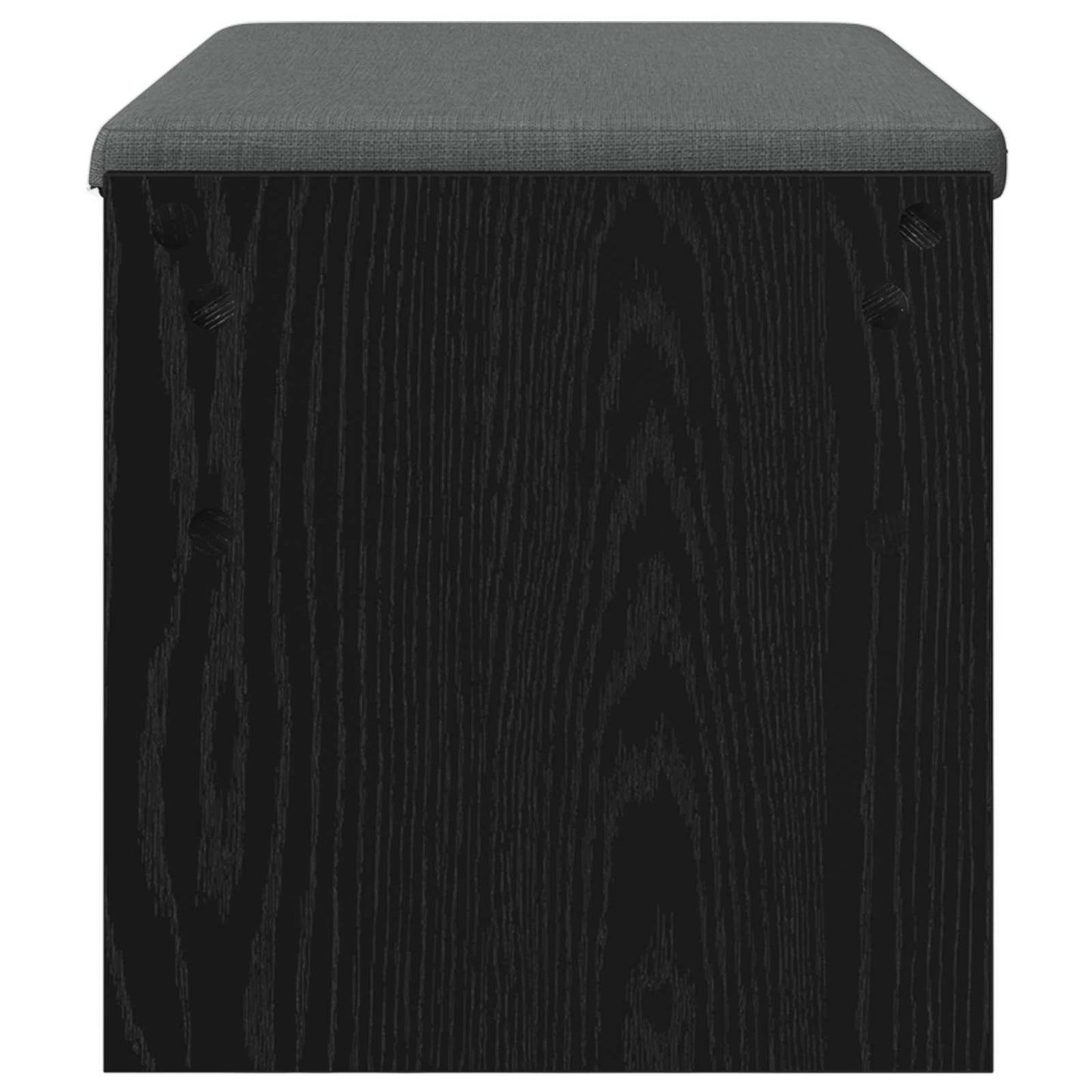 Hallbænk med pude Sort eg 83 x 38 x 40 cm