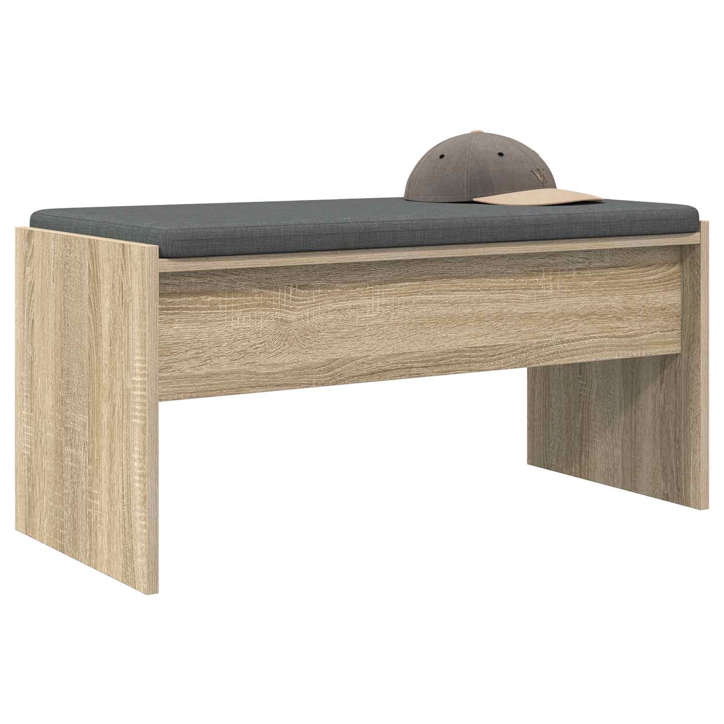 Hallbænk med pude Sonoma eg 83 x 38 x 40 cm