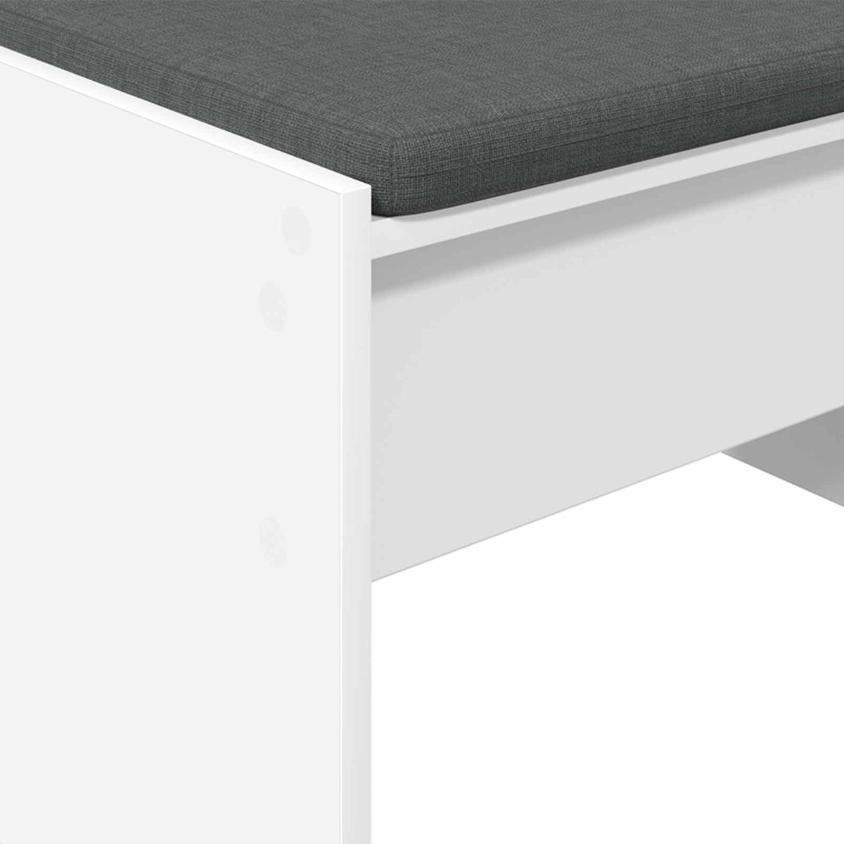Hallbænk med pude Hvid 103 x 38 x 40 cm