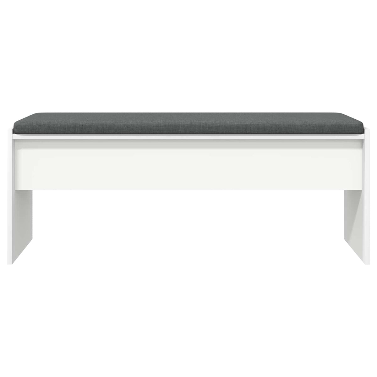 Hallbænk med pude Hvid 103 x 38 x 40 cm