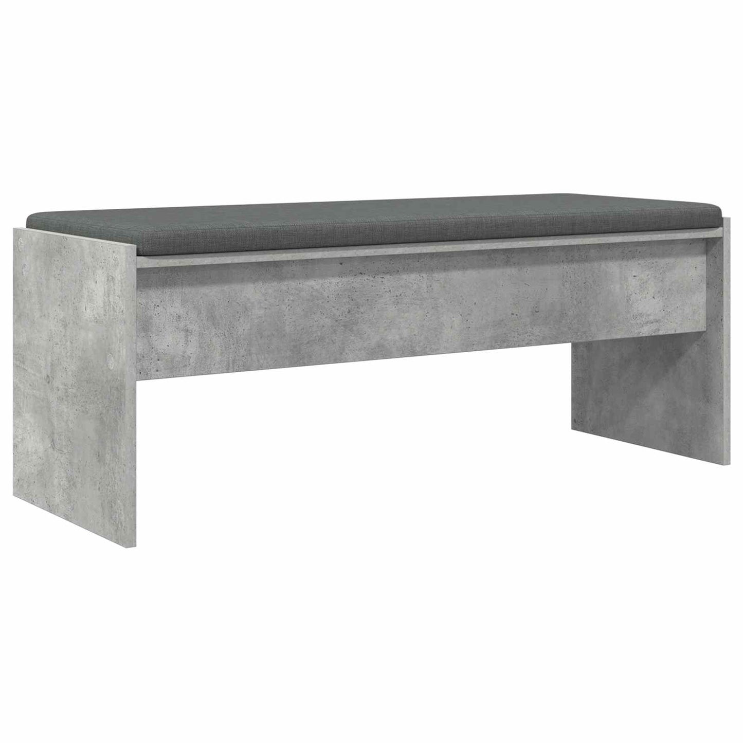 Hallbænk med pude Beton Grå 103 x 38 x 40 cm