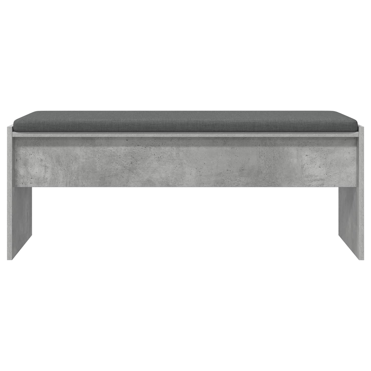 Hallbænk med pude Beton Grå 103 x 38 x 40 cm