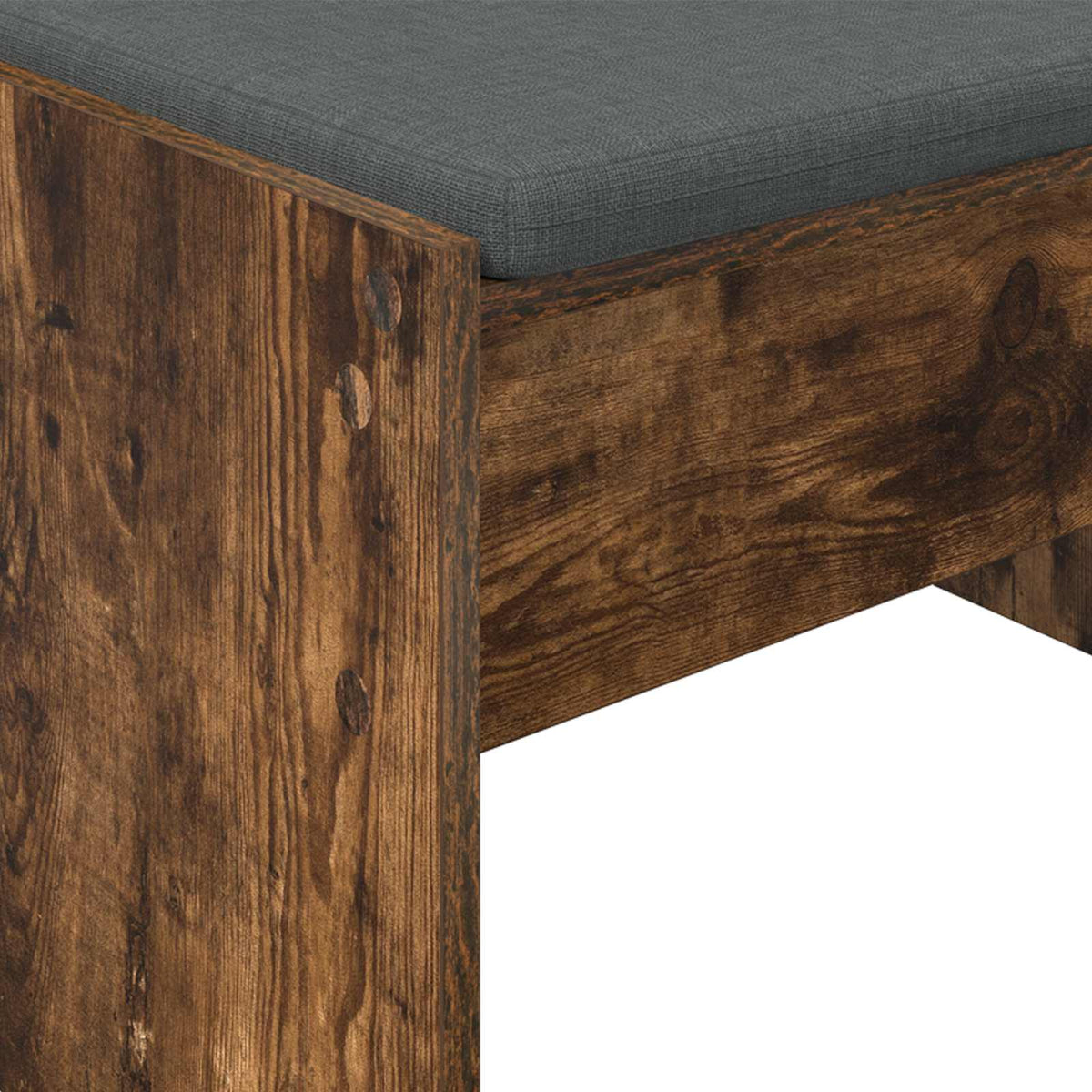 Hallbænk med pude Røget eg 103 x 38 x 40 cm