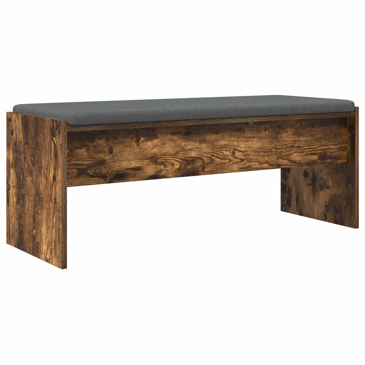 Hallbænk med pude Røget eg 103 x 38 x 40 cm