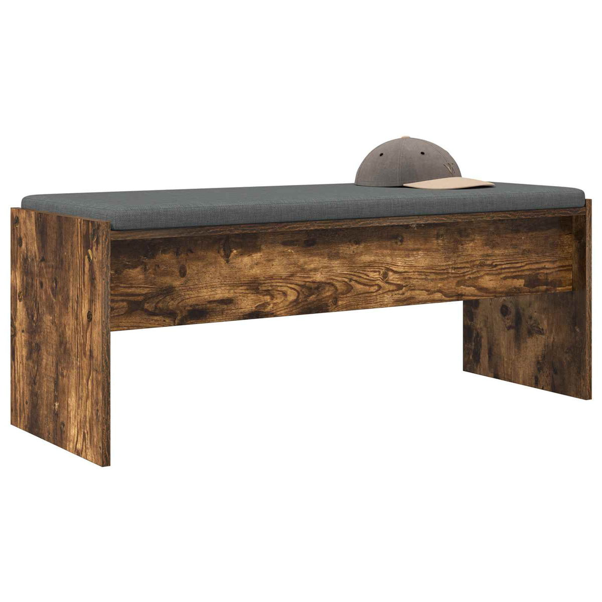 Hallbænk med pude Røget eg 103 x 38 x 40 cm