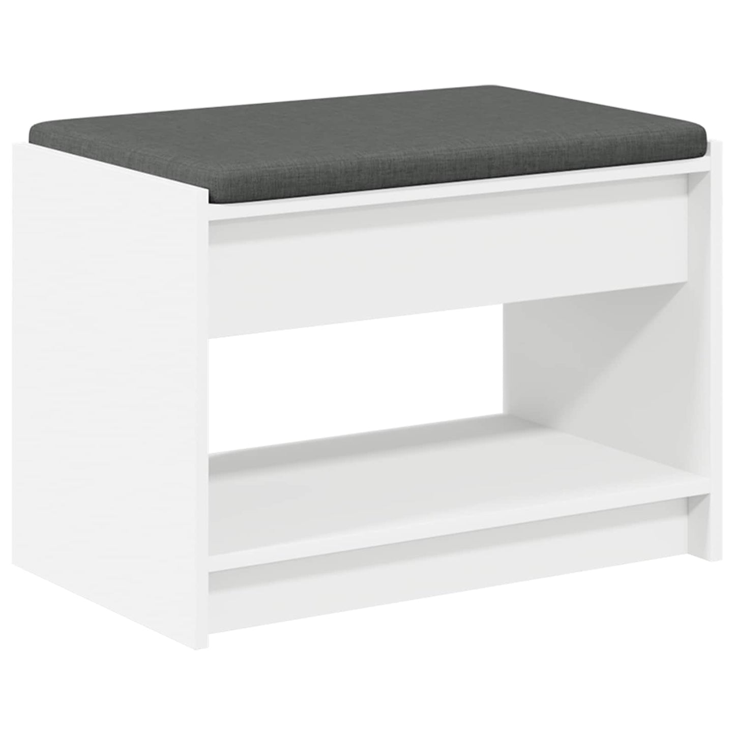 Hallbænk Hvid 63 x 38 x 45 cm Kunstigt træ og stof