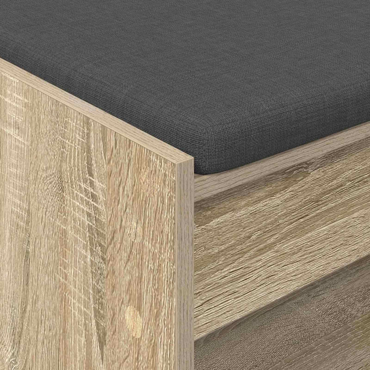 Hallbænk Sonoma eg 63 x 38 x 45 cm Kunstigt træ og stof
