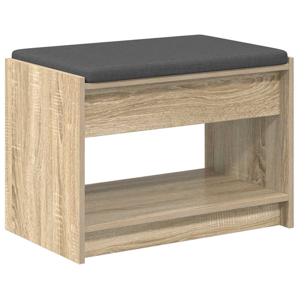 Hallbænk Sonoma eg 63 x 38 x 45 cm Kunstigt træ og stof