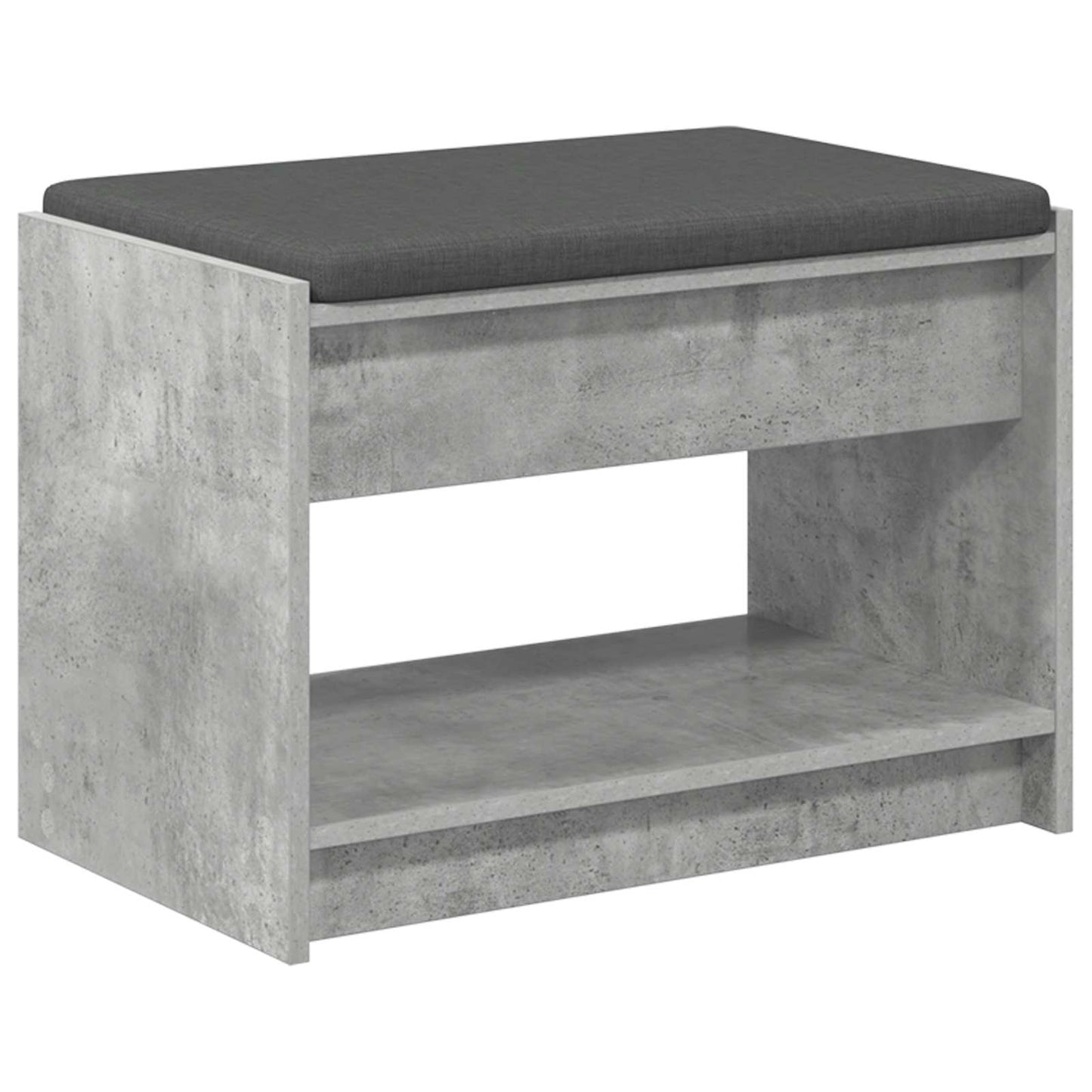 Hallbænk BetonGrå 63 x 38 x 45 cm Kunstigt træ og stof