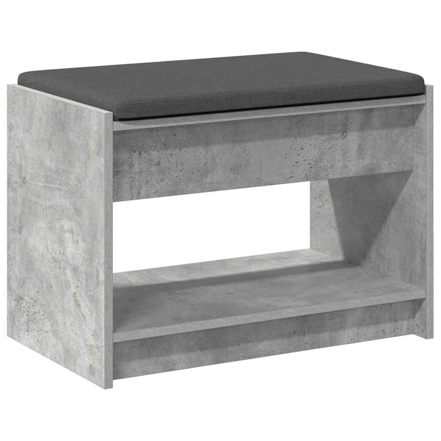 Hallbænk BetonGrå 63 x 38 x 45 cm Kunstigt træ og stof