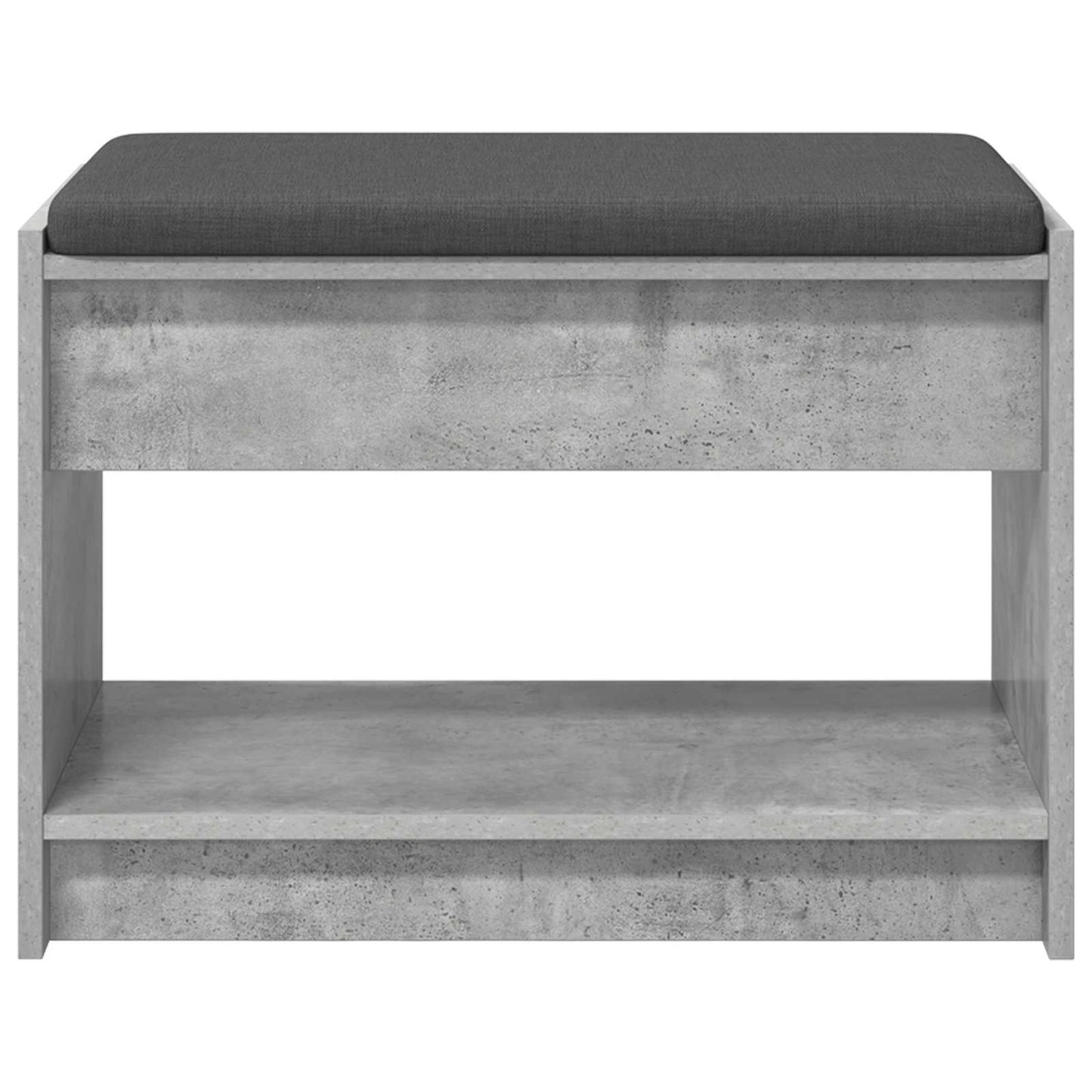 Hallbænk BetonGrå 63 x 38 x 45 cm Kunstigt træ og stof
