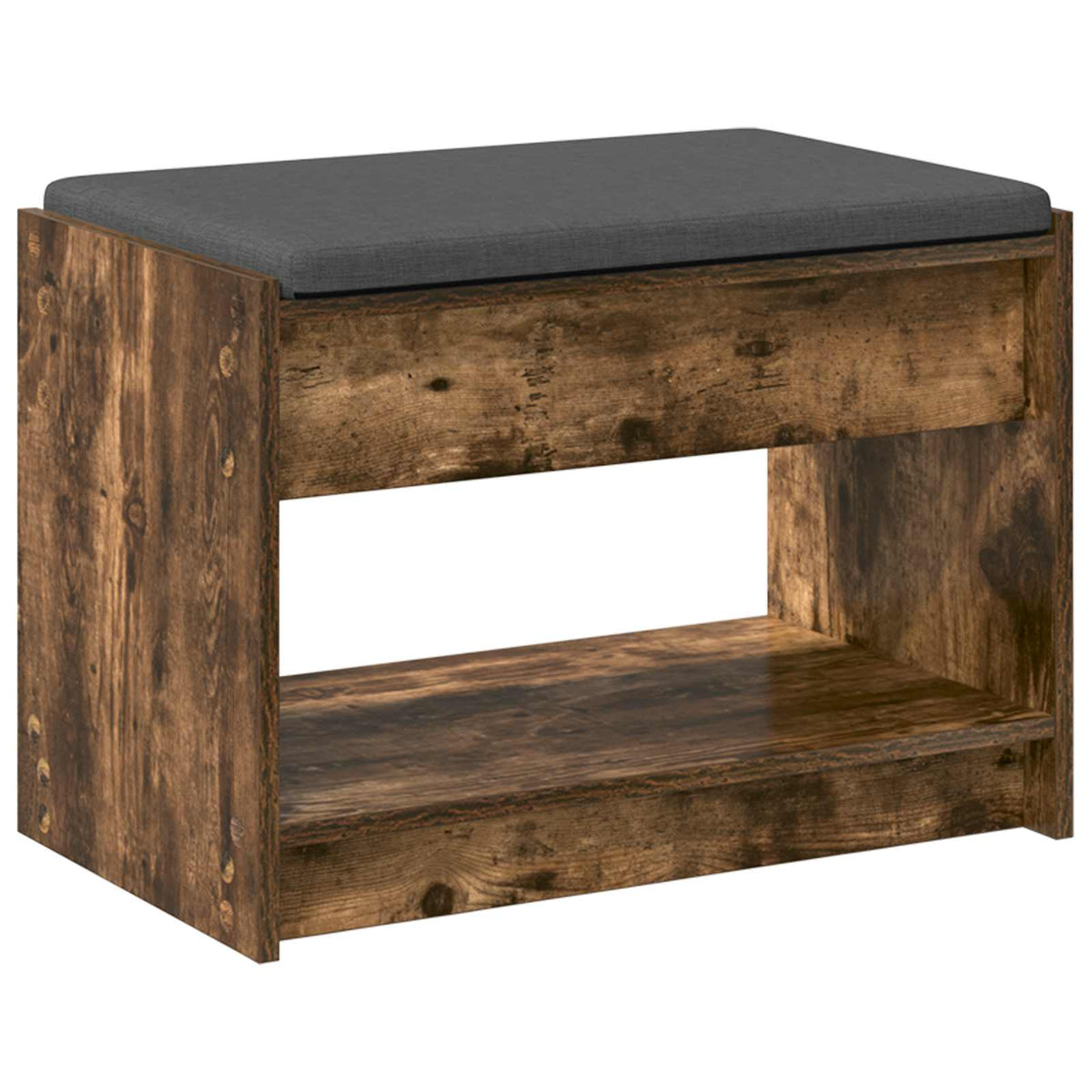 Hallbænk Røget Eg 63 x 38 x 45 cm Kunstigt træ og stof