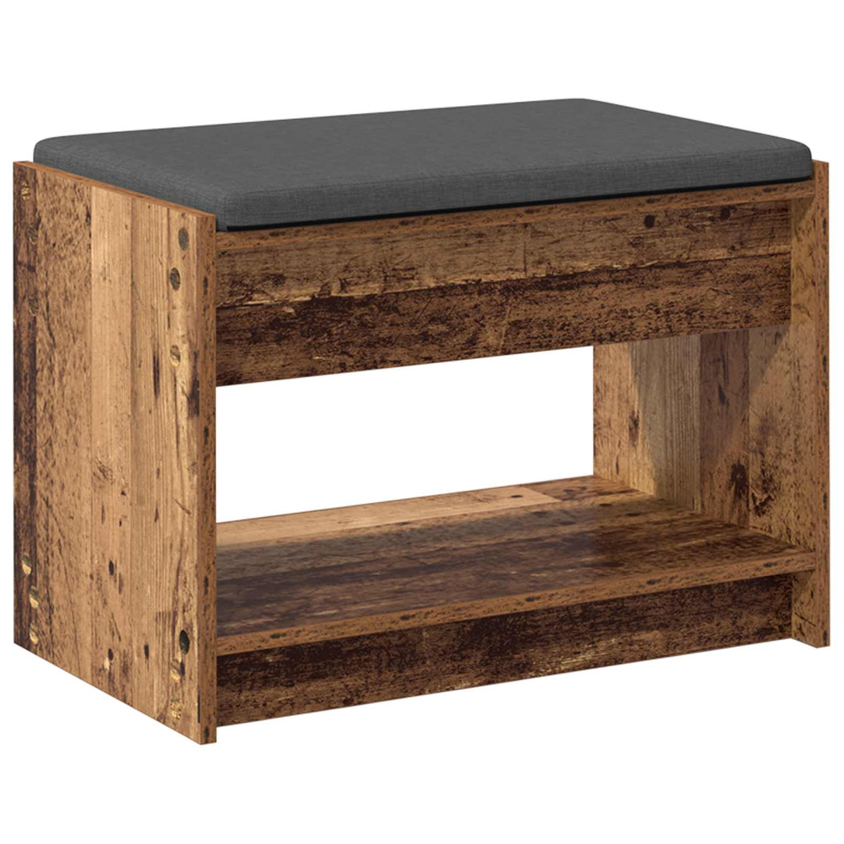 Hallbænk Gammelt træ 63 x 38 x 45 cm Kunstigt træ og stof