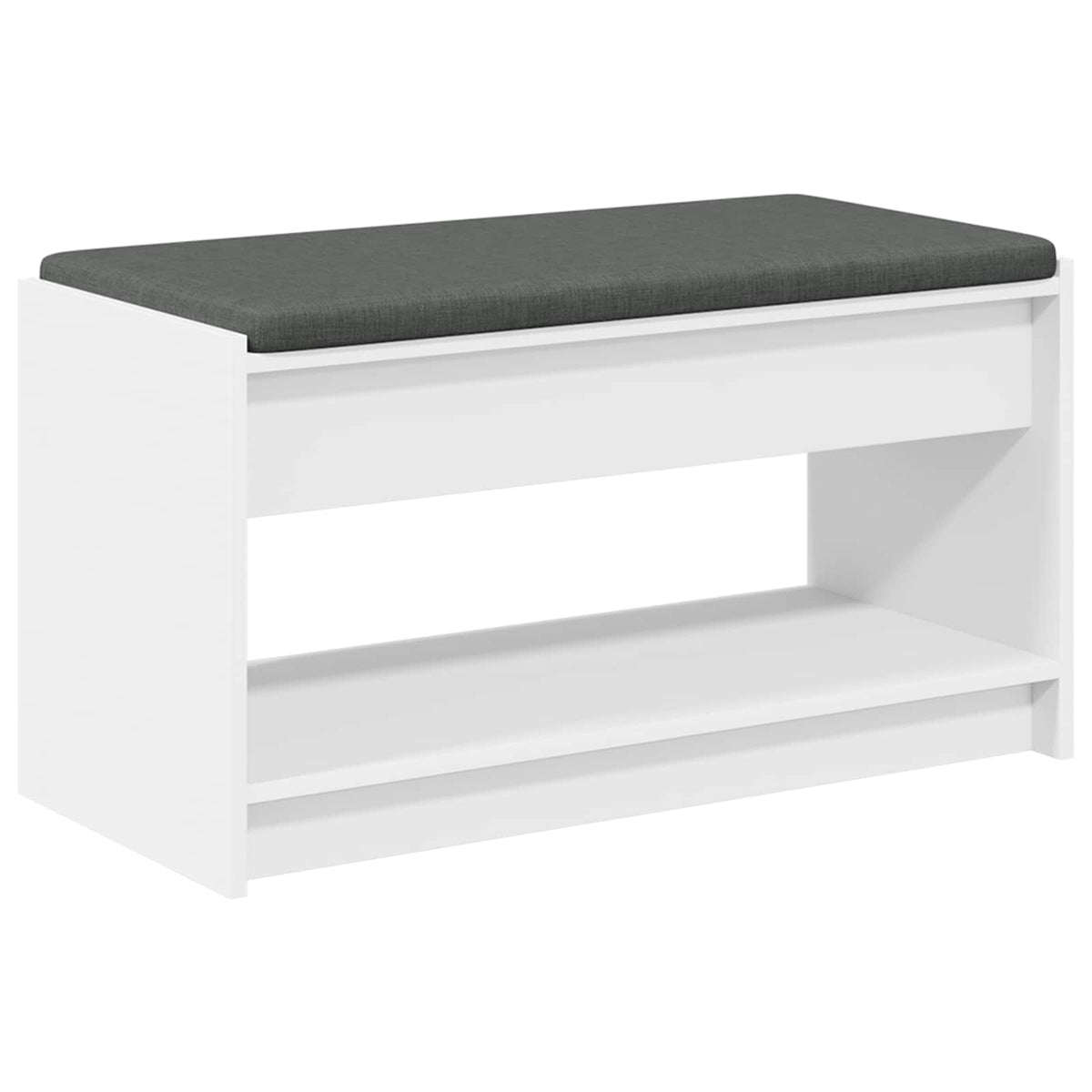 Hallbænk Hvid 83 x 38 x 45 cm Kunstigt træ og stof