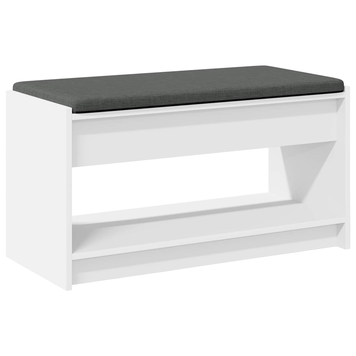 Hallbænk Hvid 83 x 38 x 45 cm Kunstigt træ og stof
