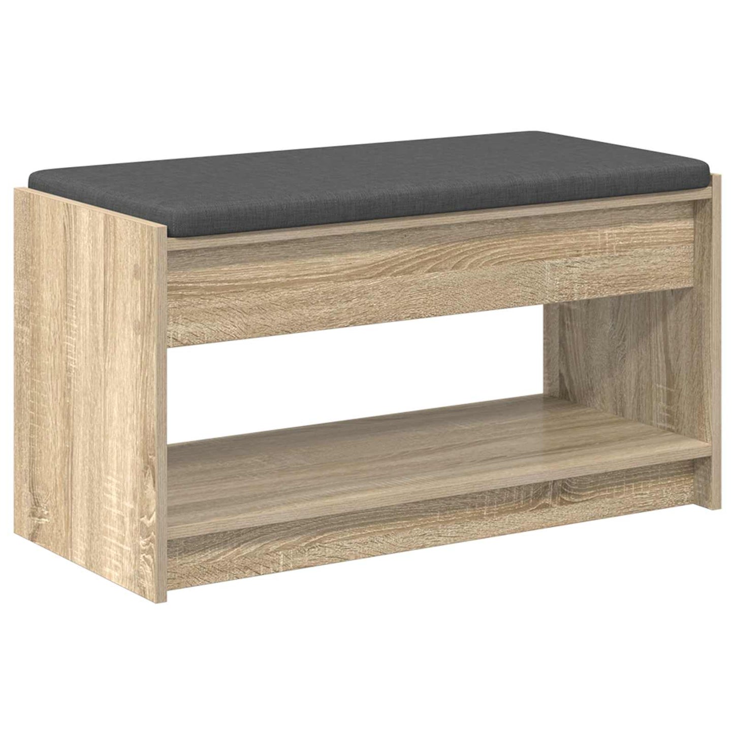 Hallbænk Sonoma eg 83 x 38 x 45 cm Kunstigt træ og stof