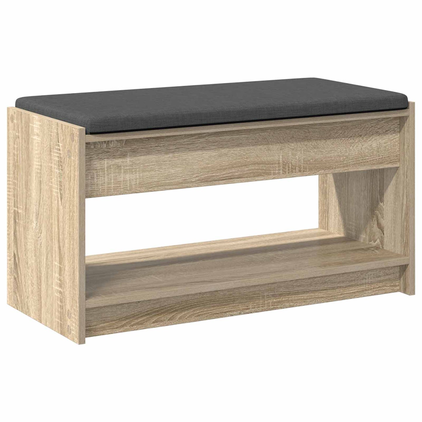 Hallbænk Sonoma eg 83 x 38 x 45 cm Kunstigt træ og stof