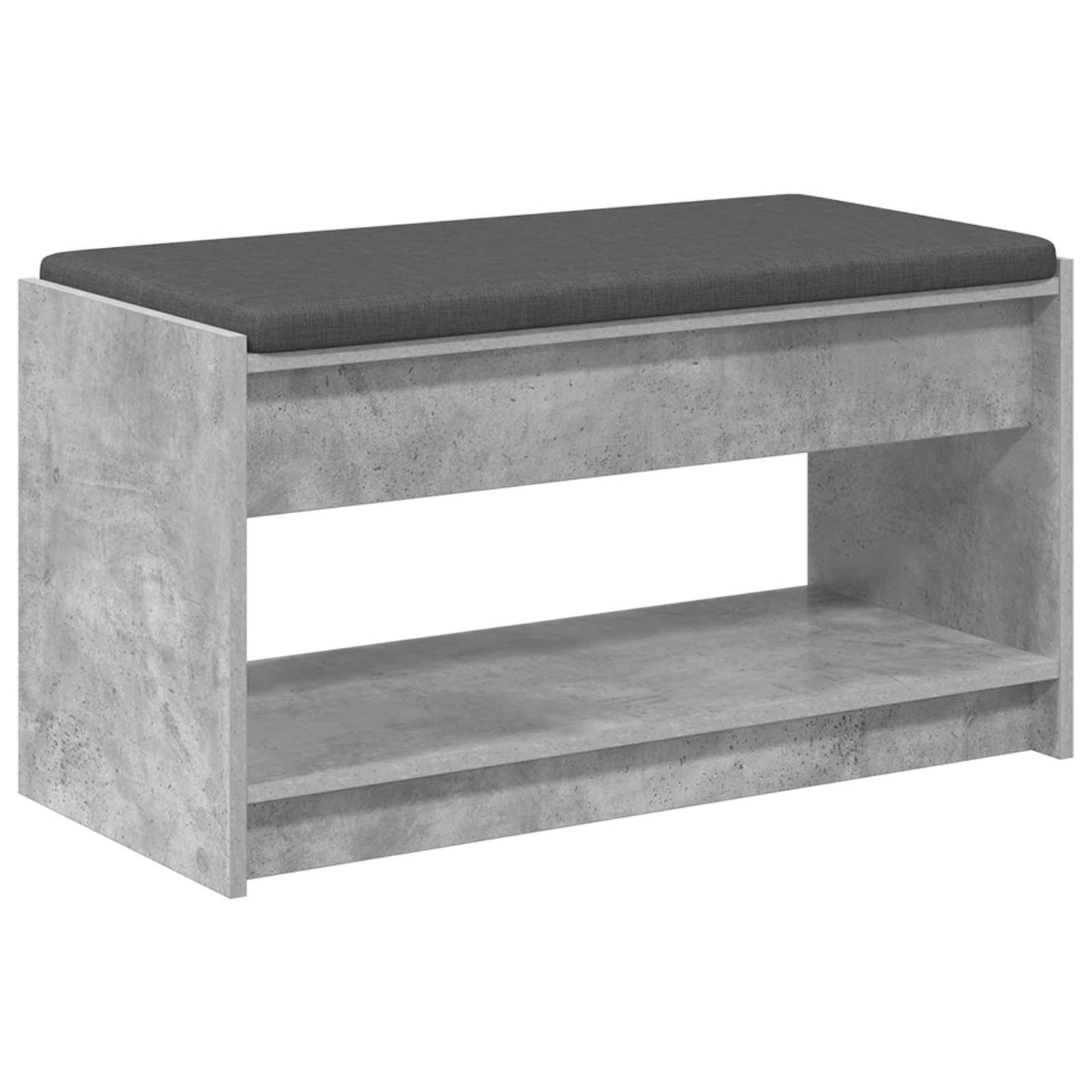 Hallbænk BetonGrå 83 x 38 x 45 cm Kunstigt træ og stof