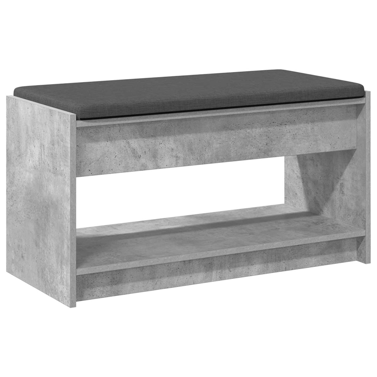 Hallbænk BetonGrå 83 x 38 x 45 cm Kunstigt træ og stof