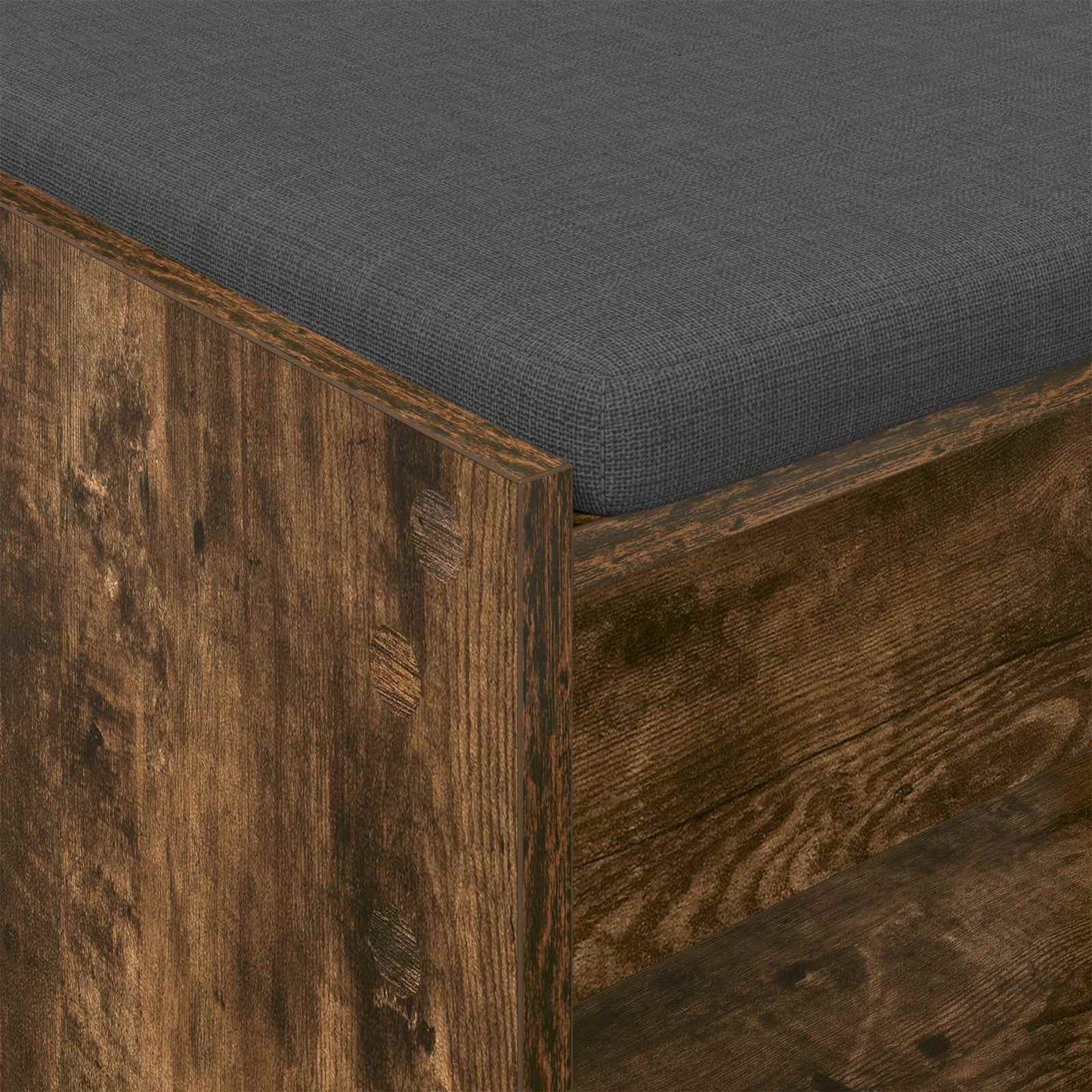 Hallbænk Røget Eg 83 x 38 x 45 cm Kunstigt træ og stof