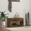 Hallbænk Røget Eg 83 x 38 x 45 cm Kunstigt træ og stof