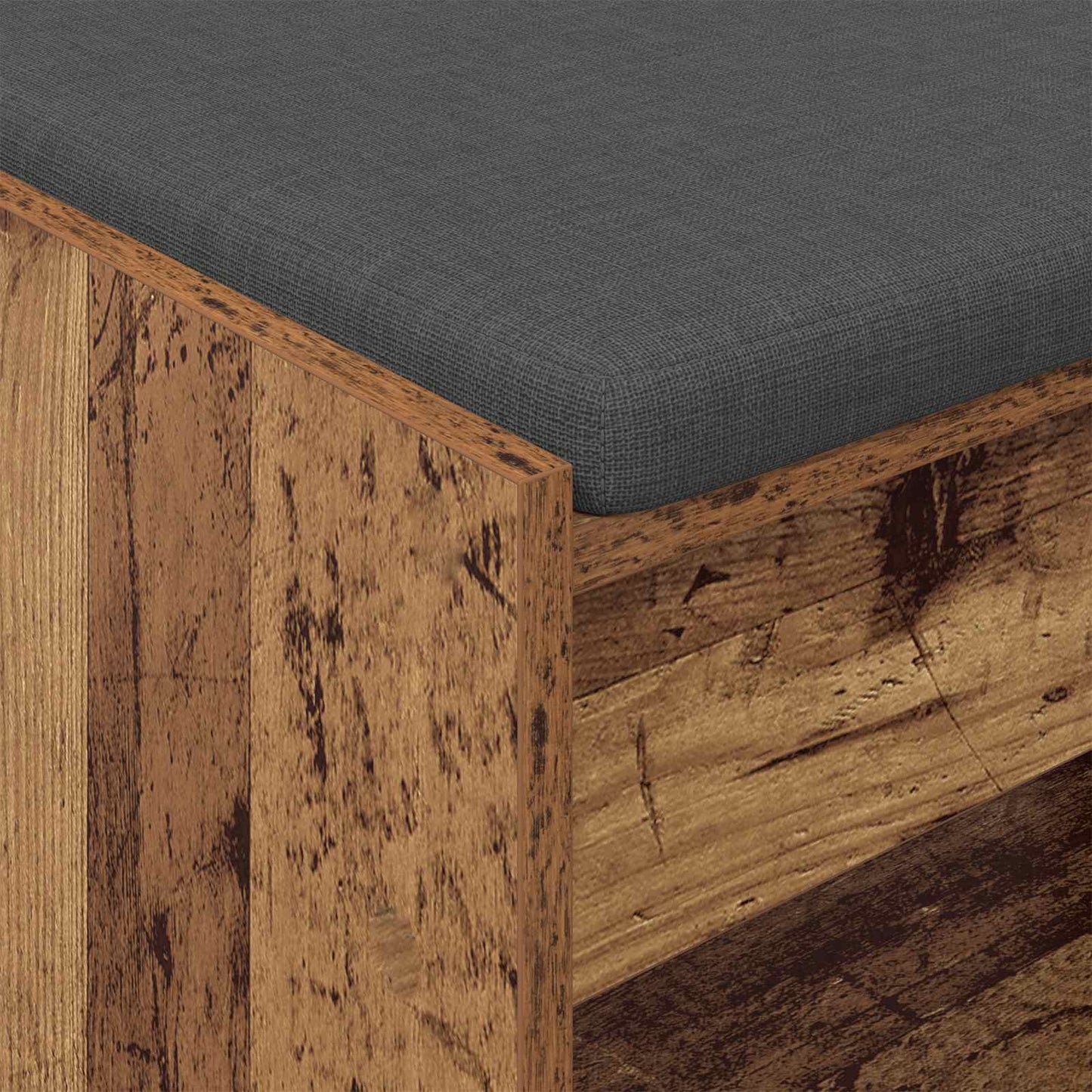 Hallbænk Gammelt træ 83 x 38 x 45 cm Kunstigt træ og stof