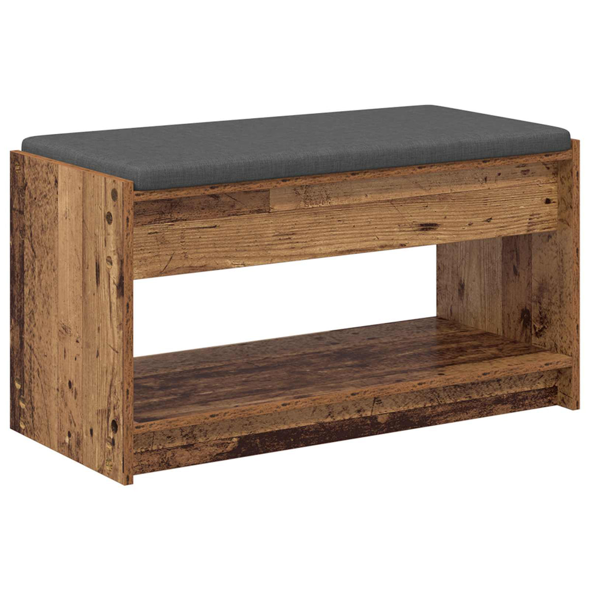 Hallbænk Gammelt træ 83 x 38 x 45 cm Kunstigt træ og stof