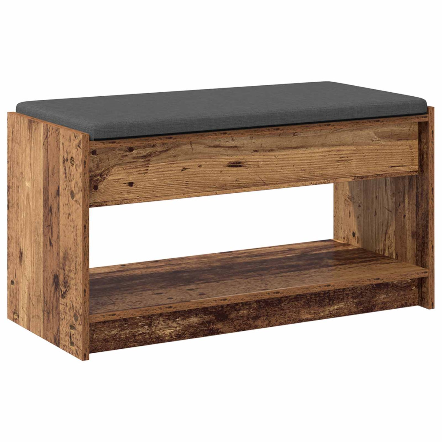 Hallbænk Gammelt træ 83 x 38 x 45 cm Kunstigt træ og stof
