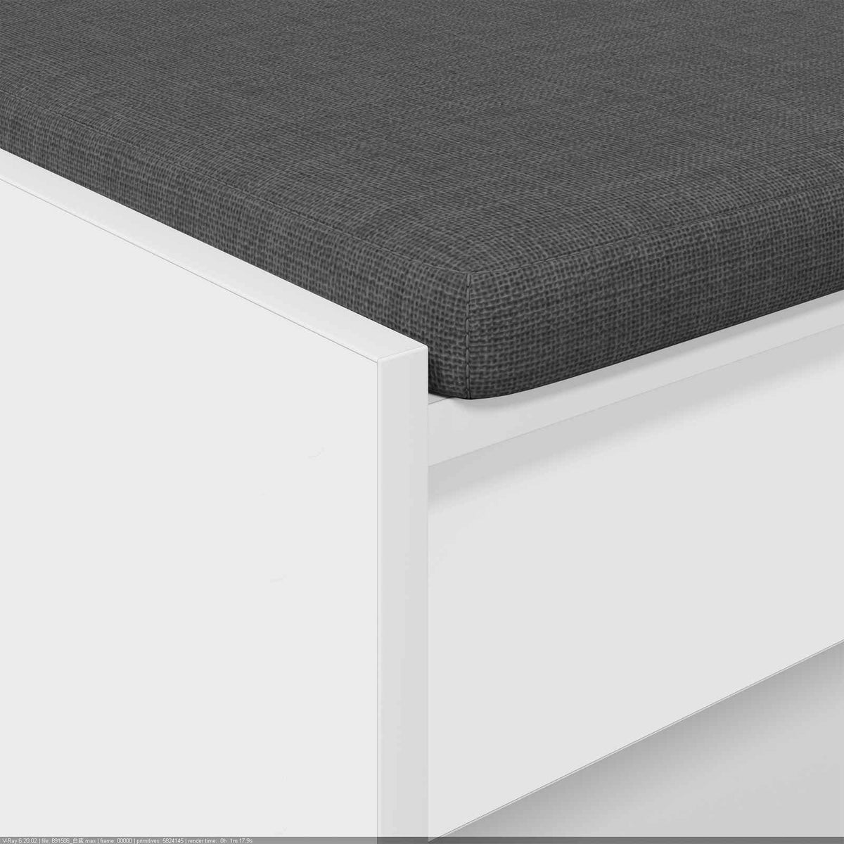Hallbænk Hvid 103 x 38 x 45 cm Kunstigt træ og stof