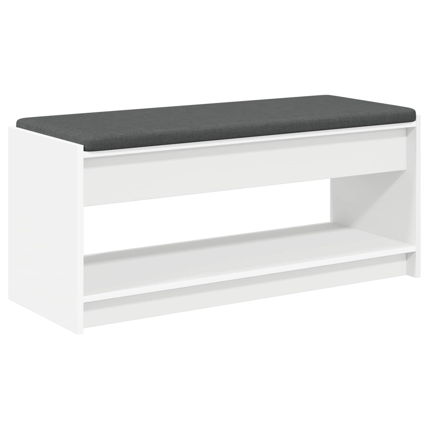 Hallbænk Hvid 103 x 38 x 45 cm Kunstigt træ og stof