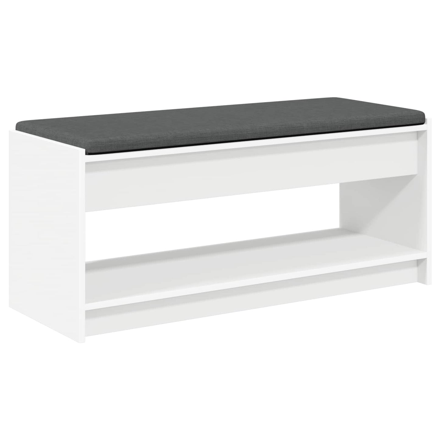Hallbænk Hvid 103 x 38 x 45 cm Kunstigt træ og stof