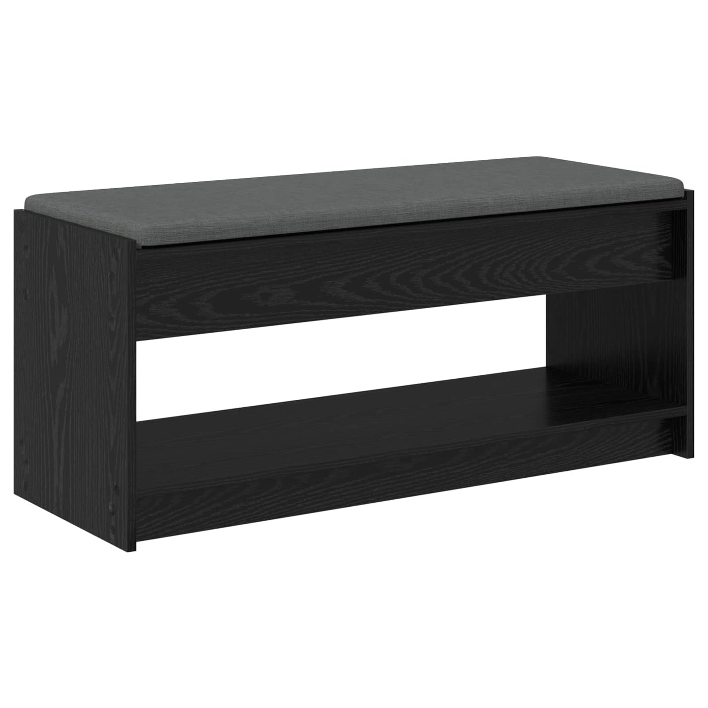 Hallbænk Sort Eg 103 x 38 x 45 cm Kunstigt træ og stof