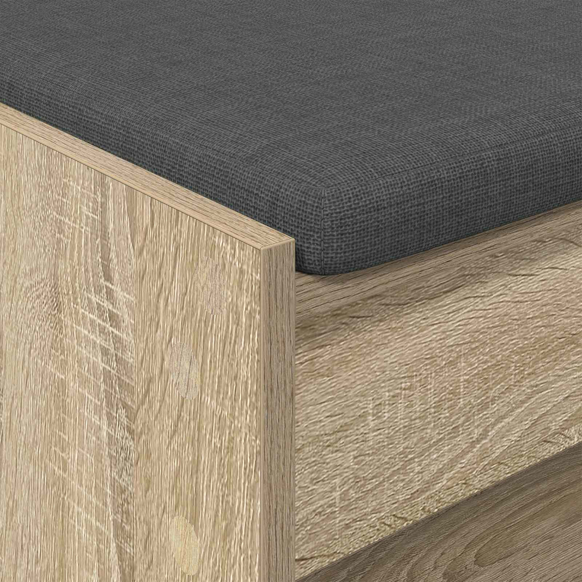 Hallbænk Sonoma eg 103 x 38 x 45 cm Kunstigt træ og stof