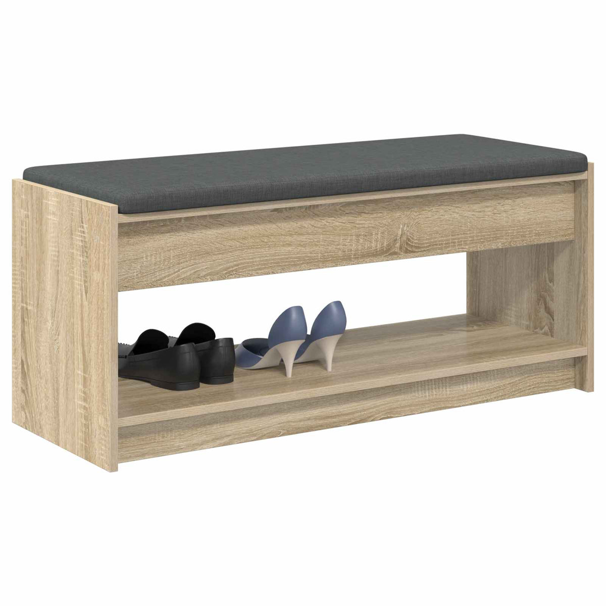 Hallbænk Sonoma eg 103 x 38 x 45 cm Kunstigt træ og stof